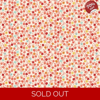 REMNANT - Makower - Michiko - Blossom - Cream - 49cm